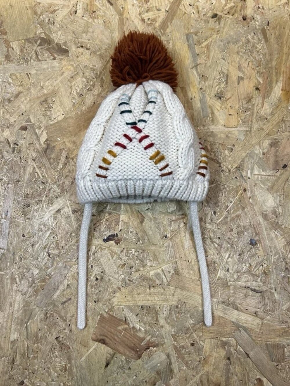 Zara Baby Beanie Hat Knit Pom Pom